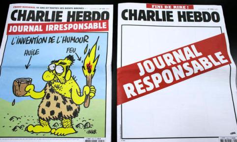 En 2012, suite à des accusations concernant des caricatures de Mahomet publié dans l'hebdo, le journal satiriques Charlie Hebdo publie deux versions de son journal : une version "classique" irresponsable et une version responsable (sans texte, ni dessin) - une manière de dire on ne peut pas être ce qu'on n'est pas.